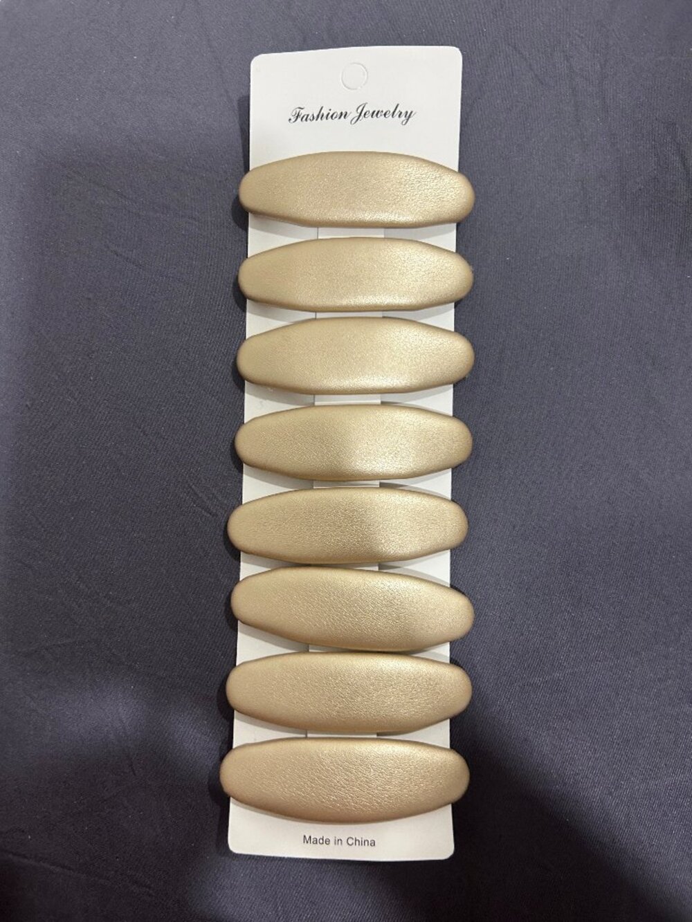 8 Pack Gold Oval Hair Clips Minimalist Snap Barrettes Set